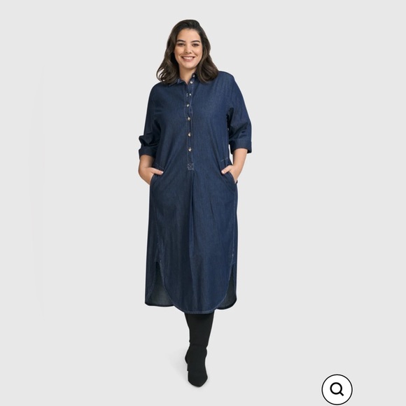 Alembika Joie Collared Denim Dress - Picture 1 of 16